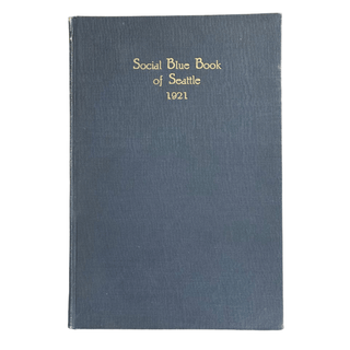 Item #6169 1921 Social Blue Book of Seattle. Directories