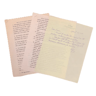 Item #6234 Two Original Typescripts of Unpublished Articles [with] Autograph Cover Letter Signed....