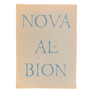 Item #6235 Nova Albion [Cover Title]. Grabhorn Press, Francis P. Farquhar