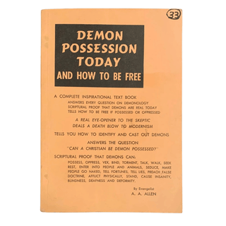 Item #6292 Demon Possession Today and How to Be Free. Demonology, Allen, Evangelism, sa, lonso