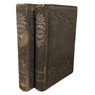 Item #6399 Two Volumes from the Harper's School Library: A Natural History of the Elephant [with]...