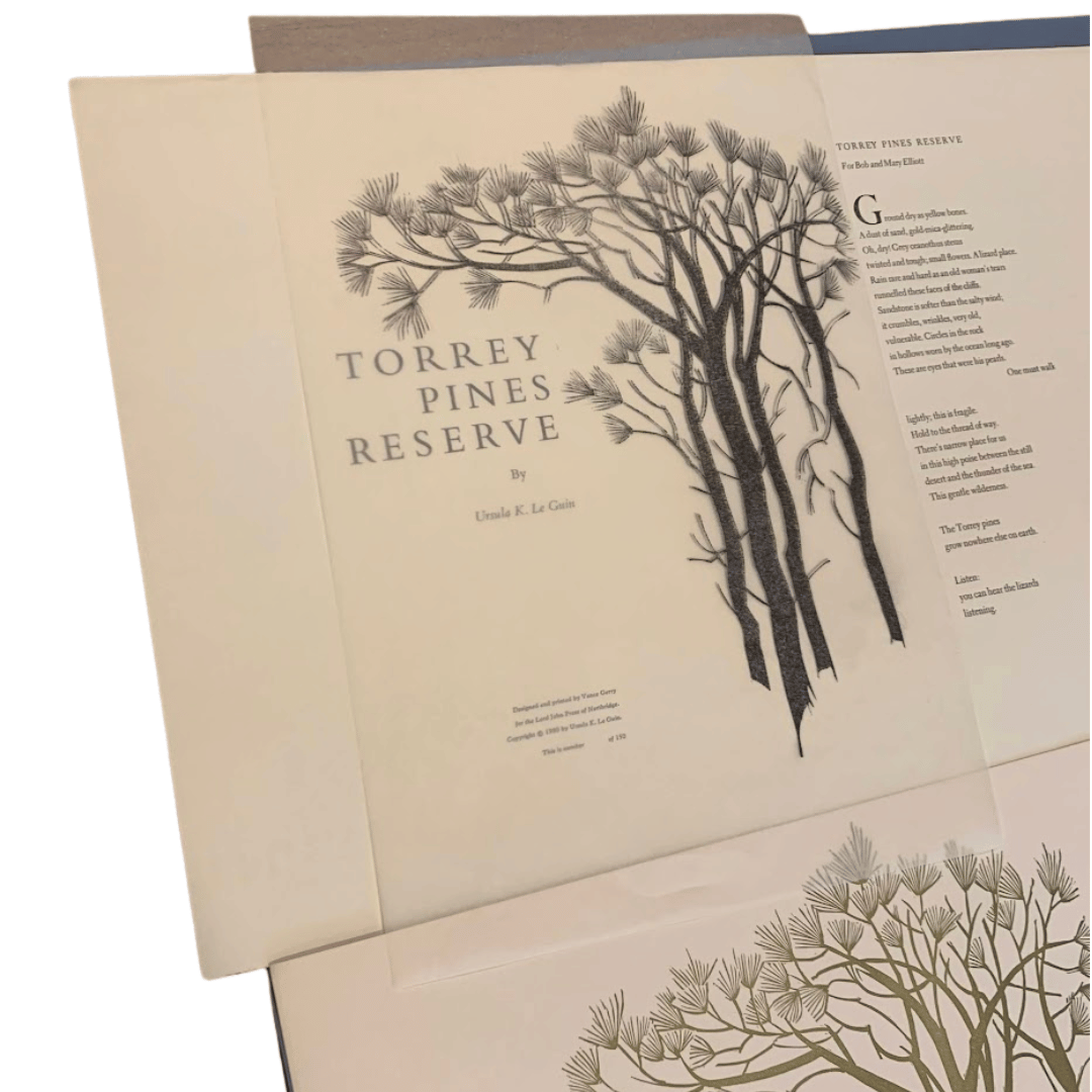 Torrey Pines Reserve Broadside + Proof from Vance Gerry | Ursula K. Le ...