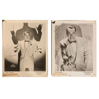 Item #6490 Two Signed Publicity Photos of Cab Calloway, Additionally signed by his Seven Cab...