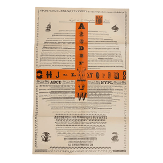Item #6493 Old-Fashioned Type Specimens in the Robinson-Pforzheimer Collection [Poster]. The New...