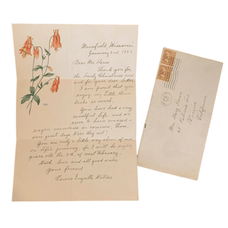 Item #6494 Autograph Letter Signed to an Octogenarian discussing the Little House books and...