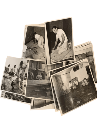 Photographic Archive Detailing the building of a Bindery at Alma College in Los Gatos, California
