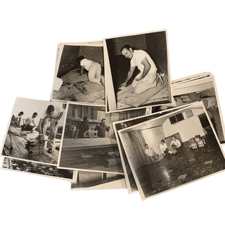 Photographic Archive Detailing the building of a Bindery at Alma College in Los Gatos, California