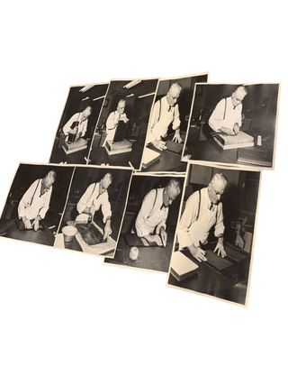Photographic Archive Detailing the building of a Bindery at Alma College in Los Gatos, California