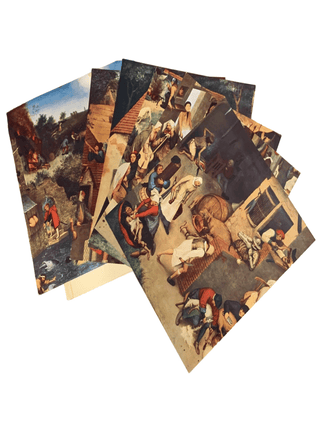"The Proverbs" of Pieter Bruegel the Elder - 1559 [6-Panel Full Color Reproduction with Key]