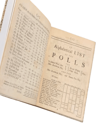 An alphabetical draught of the polls of Sir Edward Ward, Bart. Miles Branthwayt, esq; and of Horatio Walpole, Waller Bacon, esqs; for members of parliament for the city of Norwich...