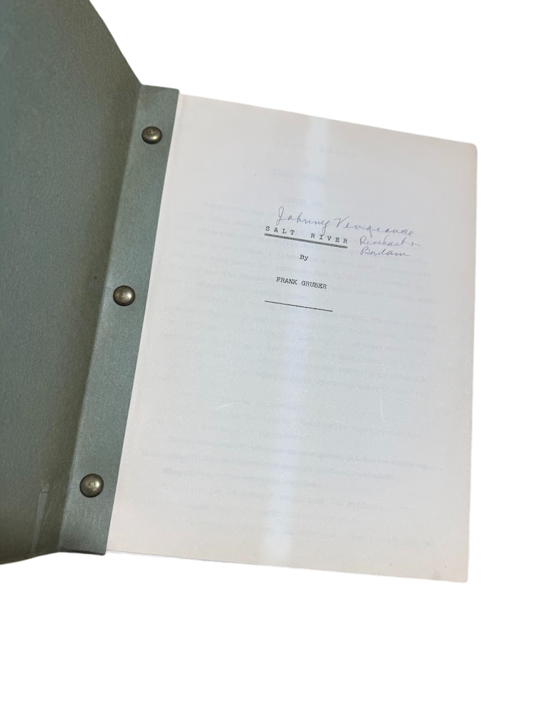 Salt River [Typed Manuscript published as "Johnny Vengeance&quot. Weird Tales, Frank Gruber, Pulp Fiction.