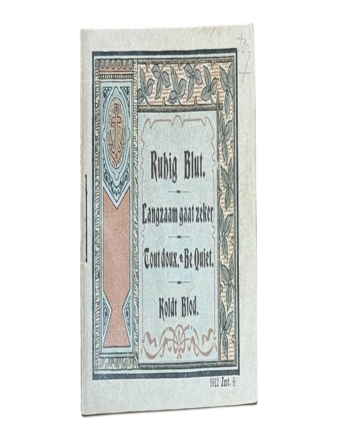 Item #9154 Ruhig Blut [Be Quiet]. Anchor Puzzle, F. AD. Richter, Co, Tangram.