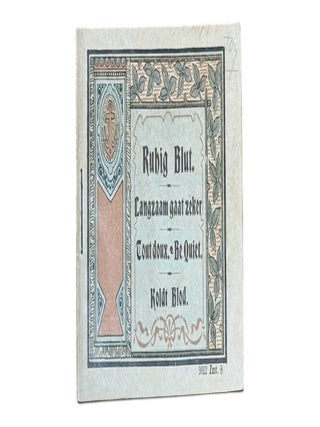 Item #9154 Ruhig Blut [Be Quiet]. Anchor Puzzle, F. AD. Richter, Co, Tangram