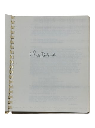 Charles Bukowski's Post Office [Screenplay]