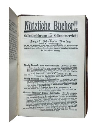German Bookbinder's Sammelband of Commercial Self-Instruction Manuals with Manuscript Index and Notes