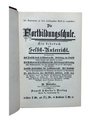 German Bookbinder's Sammelband of Commercial Self-Instruction Manuals with Manuscript Index and Notes