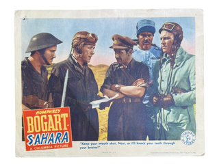 Item #9999 Humphrey Bogart in Sahara. A Columbia Picture [Lobby Card